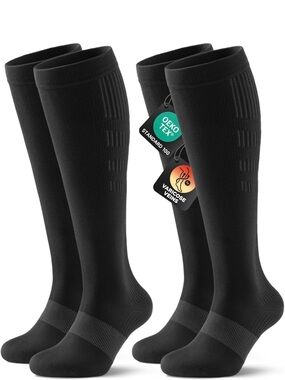 Women's Compression Knee-High Socks - Black